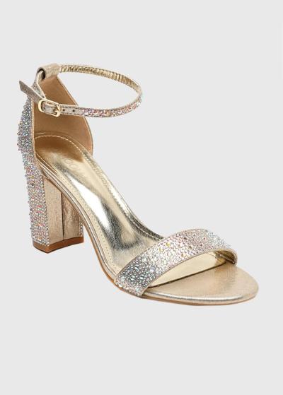 Radina zelta sandales ar spīguļiem - back