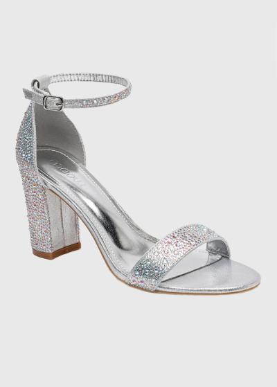 Radina sudraba sandales ar spīguļiem - back