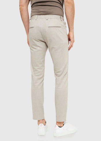 Nicomede Slim Fit gaiši bēšas vīriešu bikses - back