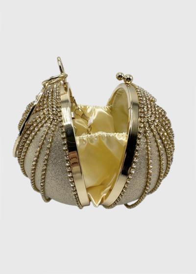 Angie zelta krāsas klačs ar spīguļiem - back