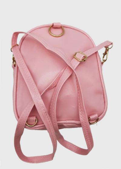 Andreina rozā mugursoma ar spīguļiem - back