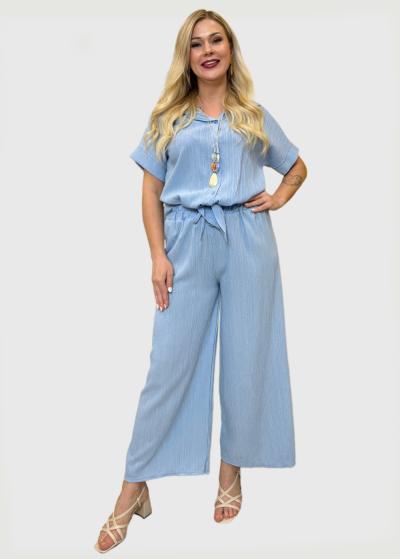 Harper gaiši zils sieviešu kostīms - back