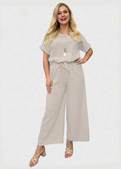 Harper gaiši  bēšs sieviešu kostīms - back