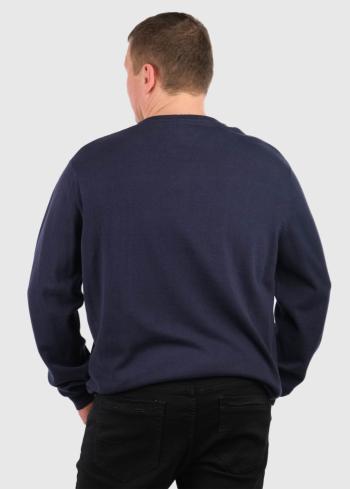 Manuel Lielo izmēru tumši zils džemperis - back