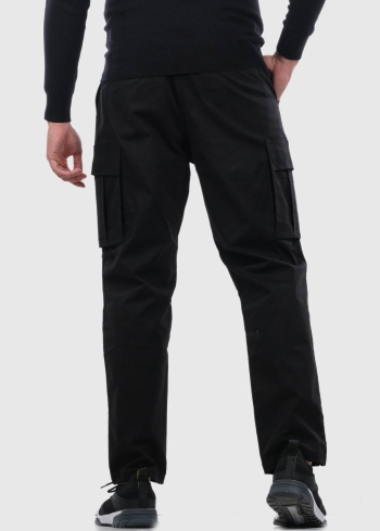 Leoluca melnas vīriešu bikses ar kabatām - back