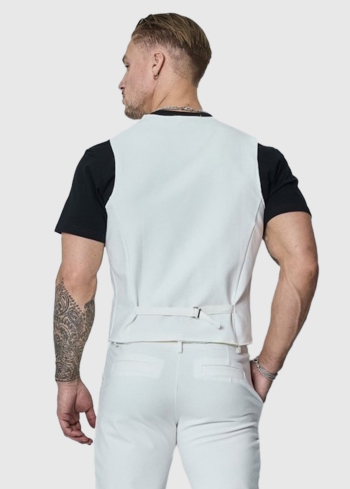 Lelio balta vīriešu veste - back