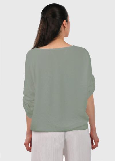 Carolina zaļa blūze ar aukliņām - back