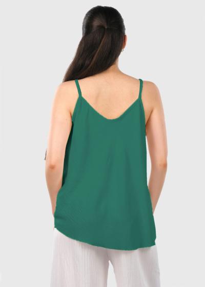 Luna tumši zaļš tops - back