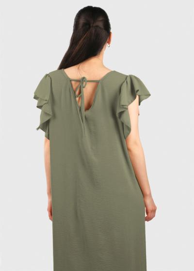 Tansy haki kleita ar volānu  - back