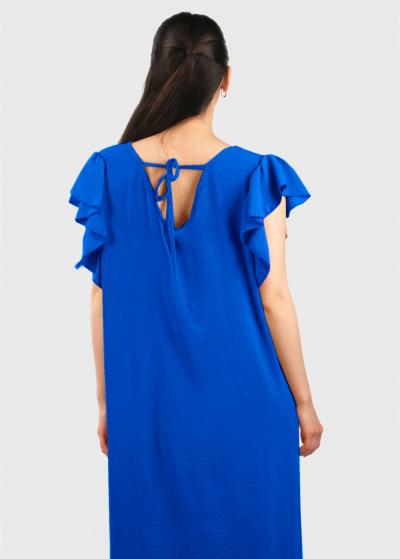 Tansy zila kleita ar volānu  - back