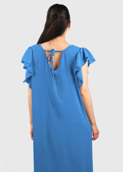 Tansy zila kleita ar volānu  - back