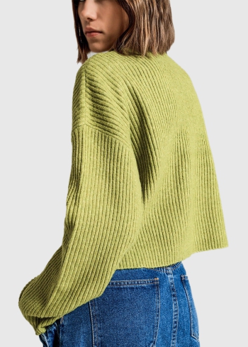Germana zaļš sieviešu džemperis - back