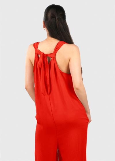 Tiana sarkans kombinezons - back