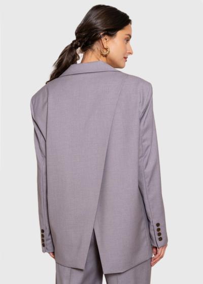 Andreina pelēka brīva piegriezuma žakete - back