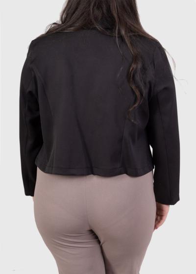 Audrina Lielo izmēru melna saīsināta žakete - back