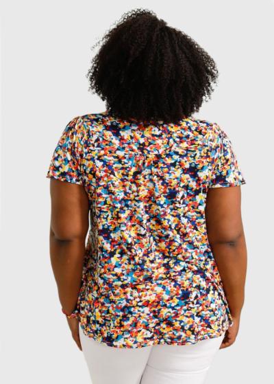 Tyra Lielo izmēru daudzkrāsaina blūze - back