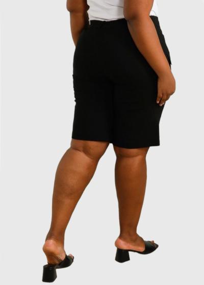 Tefia Lielo izmēru melni šorti  - back