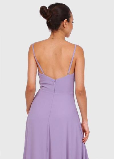 Tristessa violeta vakarkleita ar šķēlumu - back