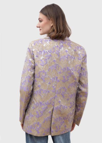 Enisa violeta žakete ar ziedu rakstu - back