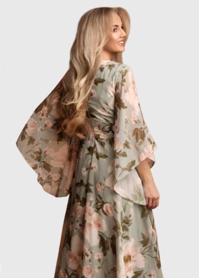 Shiri gara vakarkleita ar ziedu rakstu  - back