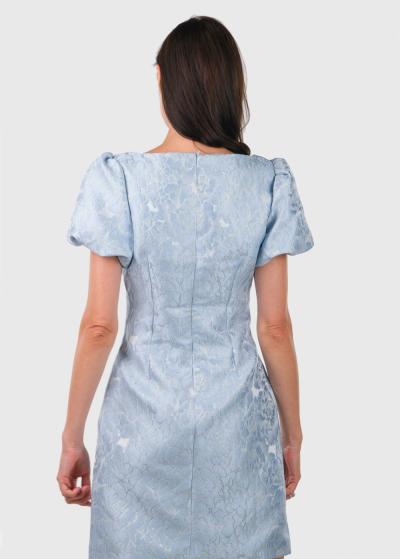 Raina gaiši zila īsa vakarkleita - back