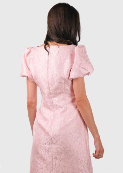 Raina gaiši rozā īsa vakarkleita - back