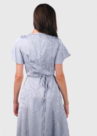 Tiana gaiši zila vakarkleita ar pārliekamu vidukļa daļu - back