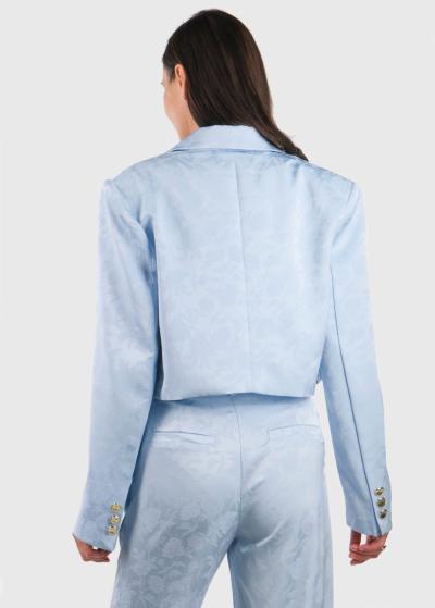 Sandina gaiši zila saīsināta žakete ar rakstu  - back