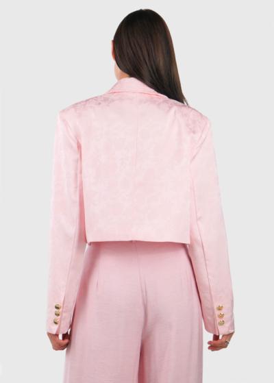 Sandina rozā saīsināta žakete ar rakstu  - back