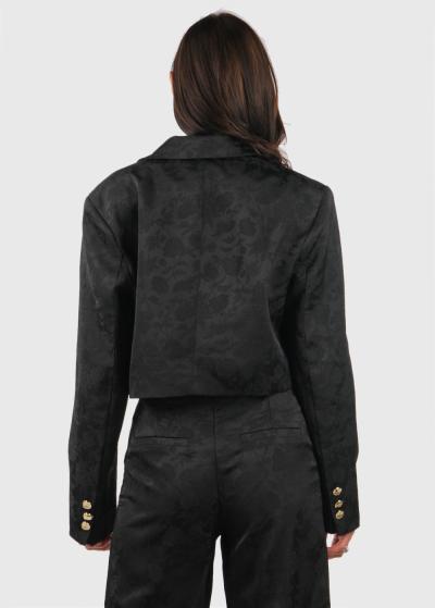 Sandina melna saīsināta žakete ar rakstu  - back