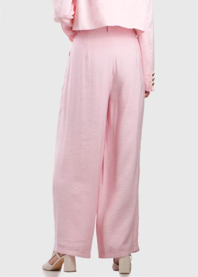 Valeria rozā platas bikses - back