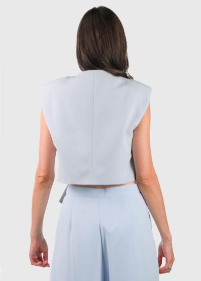 Sofia gaiši zila sieviešu veste - back