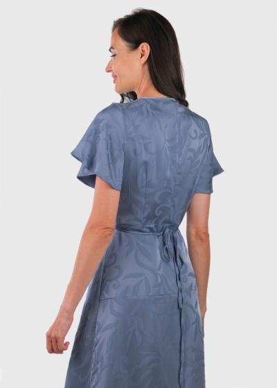 Tiana tumši zila vakarkleita ar pārliekamu vidukļa daļu - back