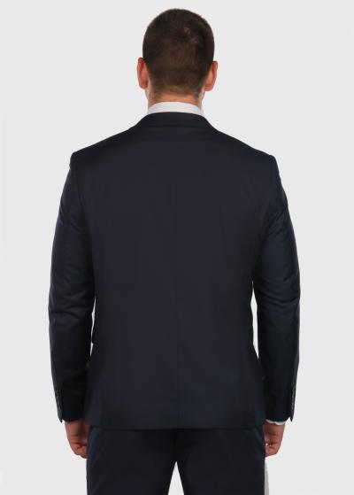 Gamil tumši zils pieguļošais uzvalks - back