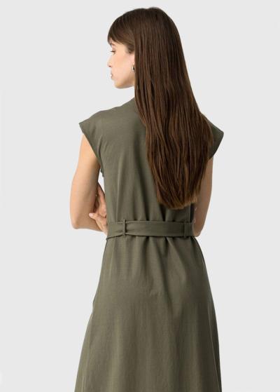 Haki kleita ar jostu  - back