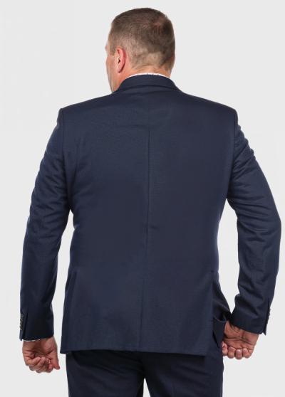 Dante Lielo izmēru zils klasisks uzvalks ar vilnu - back