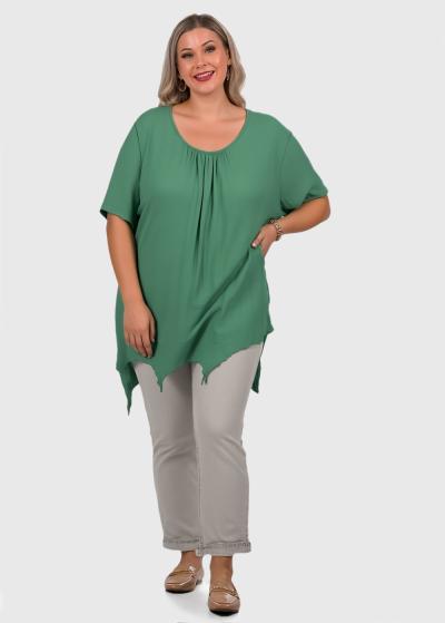 Kamini Lielo izmēru zaļa blūze - back