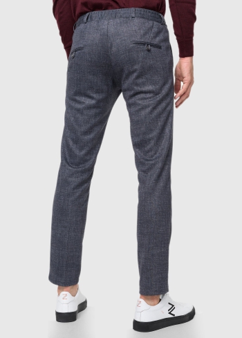 Amalio Slim Fit pelēkas vīriešu bikses - back