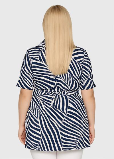 Suada Lielo izmēru zila tunika ar jostu  - back