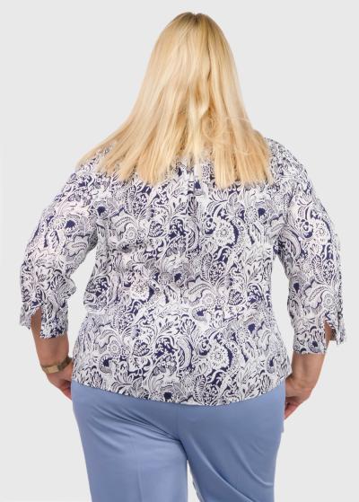 Kira Lielo izmēru blūze ar rakstu - back