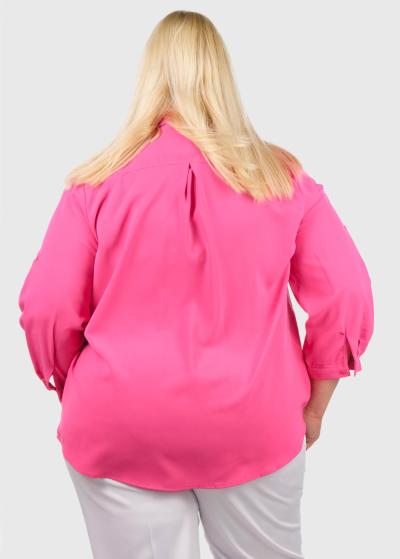 Alina Lielo izmēru rozā blūze - back