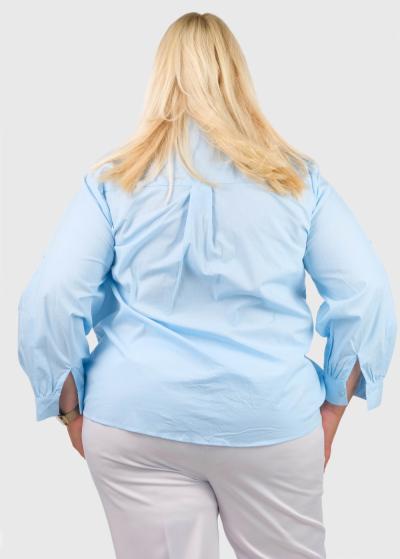 Anaya Lielo izmēru gaiši zils krekls ar izšuvumu  - back