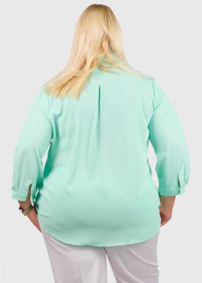 Alina Lielo izmēru piparmētru blūze - back