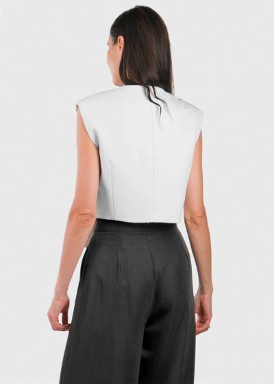 Sofia balta sieviešu veste - back