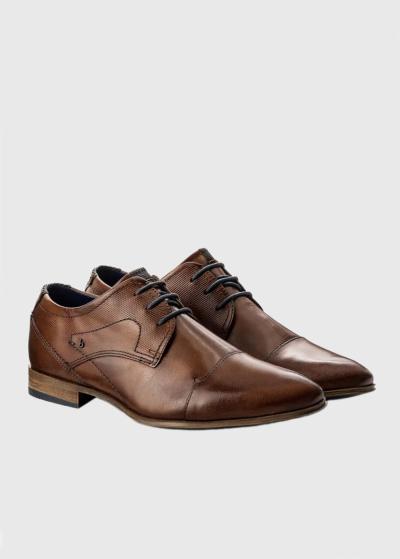 Bugatti tumši brūni ādas apavi - back