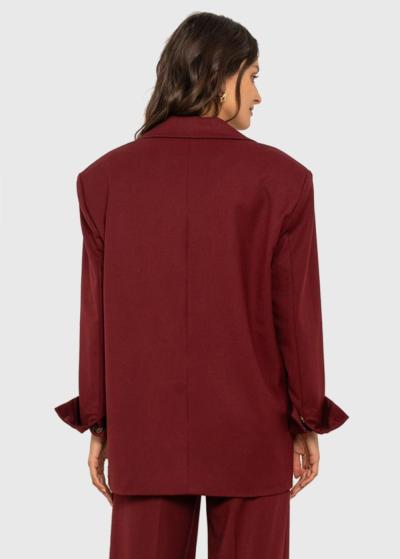 Samara bordo brīva piegriezuma žakete - back