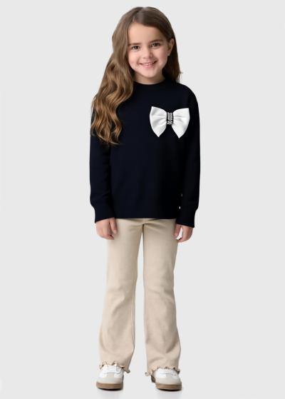 Sangita melns džemperis ar banti - back