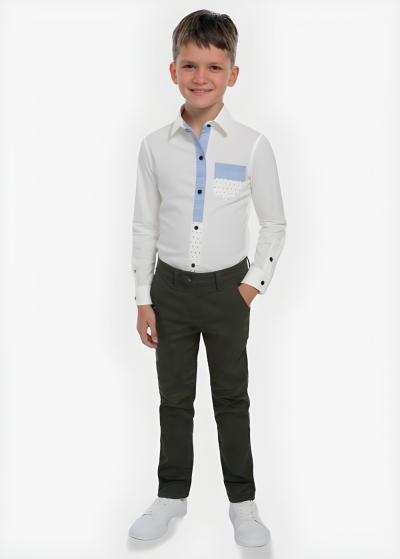 Seger balts krekls ar kabatām - back