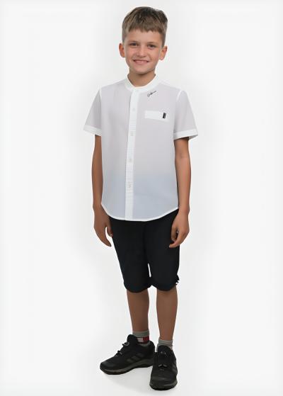 Sumie balts krekls ar īsām piedurknēm - back