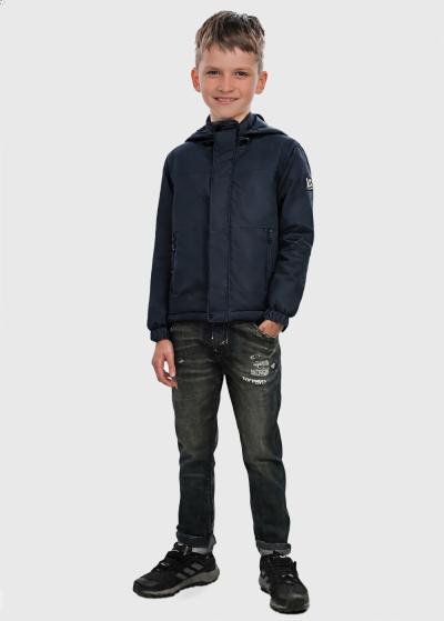 Skate tumši zila jaka ar kapuci - back